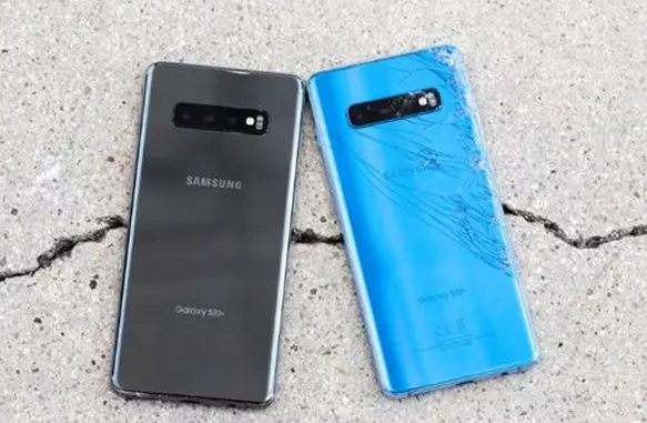 三星S10手機陶瓷後蓋跌落測試圖